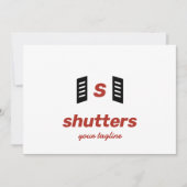 Logo Download Fensterläden Monogramm Marke Einladung (Vorderseite)