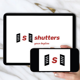 Logo Download Fensterläden und Monogramm Einladung