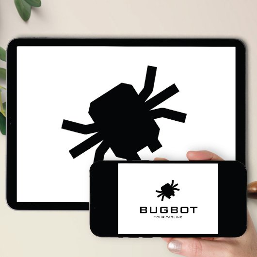 Logo Download Robotic Bug Logo | Tech Brand Einladung