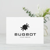 Logo Download Robotic Bug Logo | Tech Brand Einladung (Stehend Vorderseite)