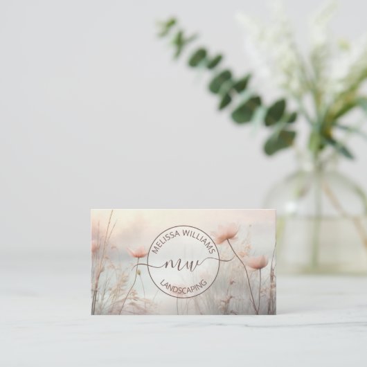 Logo "Dreamy Wildblumen" Visitenkarte (Stehend Vorderseite)