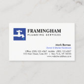Logo "Drilling Faucet Plumbing Plumbers" Visitenkarte (Vorderseite)
