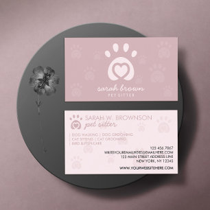 Logo-Druck-Begleiterin für den Hundewalker Katze-S Visitenkarte