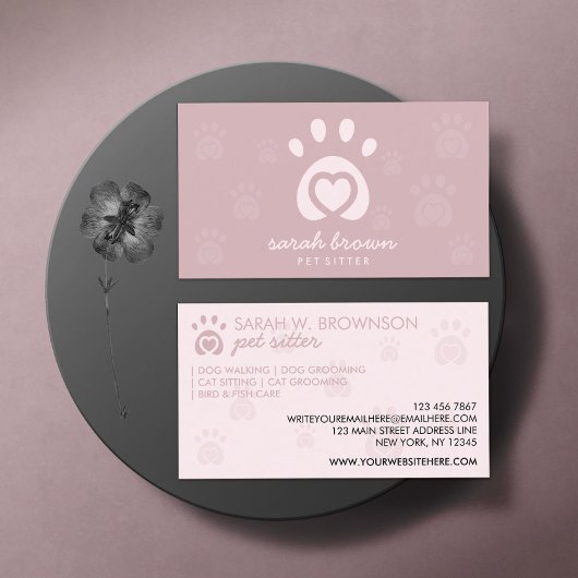 Logo-Druck-Begleiterin für den Hundewalker Katze-S Visitenkarte