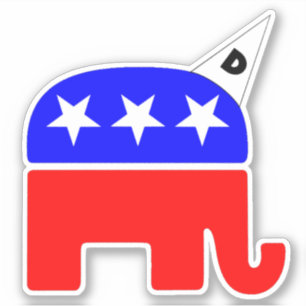 Logo-Dunce für republikanisches Party Aufkleber