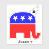 Logo-Dunce für republikanisches Party Aufkleber (Blatt)