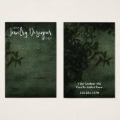 Logo dunkelgrüner ländlicher botanischer Ohrring (Vorne & Hinten)