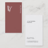 Logo (dunkle Kastanie) Visitenkarte (Vorne/Hinten)