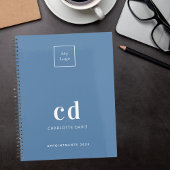 Logo-Dusty Blue Monogram Initials Business 2026 Planer