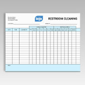 Logo Editable Office Restroom Cleaning Log Notepad Notizblock