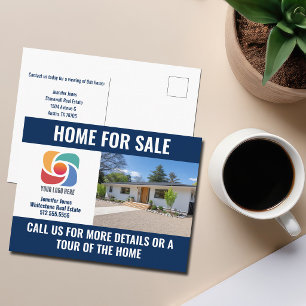 Logo einer Immobilienfirma für den Verkauf eines n Postkarte