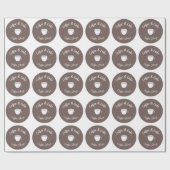 Logo einer kleinen Kaffeehaus-Cottage Geschenkpapier (Flach)