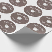 Logo einer kleinen Kaffeehaus-Cottage Geschenkpapier (Ecke)