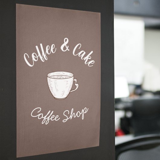 Logo einer kleinen Kaffeehaus-Cottage Poster