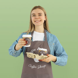 Logo einer kleinen Kaffeehaus-Cottage Schürze