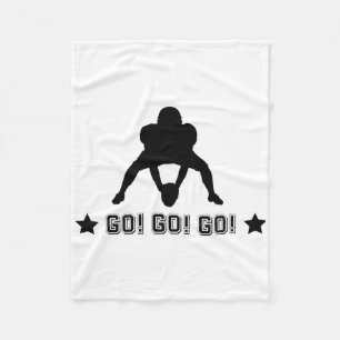 Logo eines American-Football-Spielers Fleecedecke