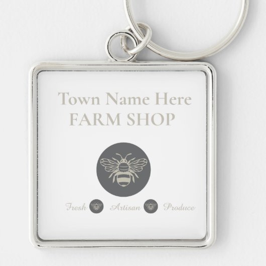 Logo eines Artisan Farm Shops oder eines Bauernmar Schlüsselanhänger (Vorne)