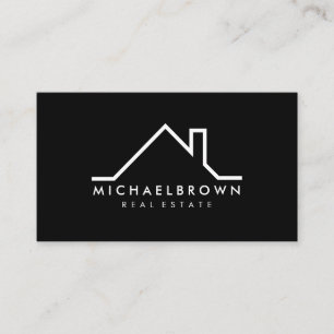Logo eines Hausdachs für Immobilien Visitenkarte