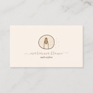 Logo eines Nagelstudios für Gelb Maniküre Polish S Visitenkarte