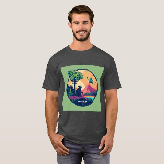 Logo eines Saatgutes mit dem Namen SEED BANK. stli T-Shirt (Vorne ganz)