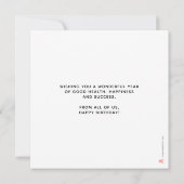 Logo Einfach blau Weiße Schrift Firmenanfang Karte (Rückseite)