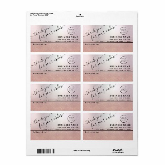 Logo einfach danke für das Mailing-Label (Vorne)