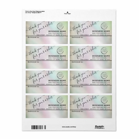 Logo einfach danke für das Mailing-Label (Vorne)