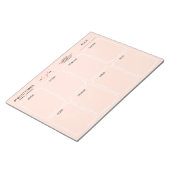 Logo Einfach Girly Blush Pink Wochenplaner Notizblock (angewinkelt)