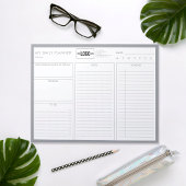 Logo Einfach Gray Undated Daily Planner Notizblock