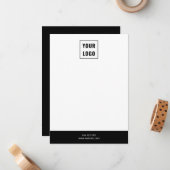 Logo einfach Minimalistisch Mitteilungskarte (Vorderseite/Rückseite Beispiel)