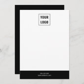 Logo einfach Minimalistisch Mitteilungskarte (Vorne/Hinten)