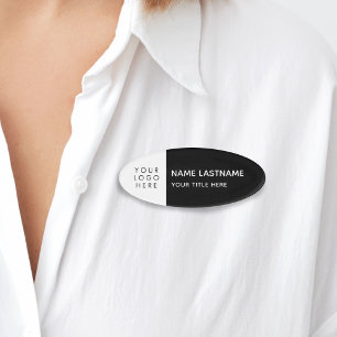 Logo Einfach Minimalistischer Schwarz-Weiß-Titel Namenschild