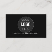 Logo Einfach Schwarz Visitenkarte (Vorderseite)