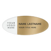 Logo Einfache moderne Imitate Gold Magnet Titel Namenschild (Vorderseite)