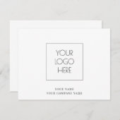 Logo-Einfache Note-Karte Mitteilungskarte (Vorne/Hinten)