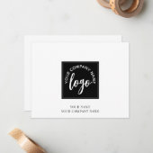 Logo-Einfache Note-Karte Mitteilungskarte (Vorderseite/Rückseite Beispiel)