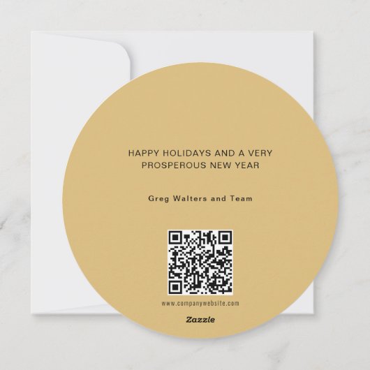 Logo Einfache QR Code für Unternehmen Weihnachten (Rückseite)