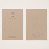 Logo Einfache Schmuckkarte Necklace Kraft Display (Vorne & Hinten)