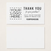 Logo Einfache Werbecode Gutscheinkarte (Vorne & Hinten)