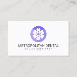 Logo "Einzigartige Dentist Lila Tooth Blume" Visitenkarte
