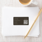 Logo Elegant Danke QR-Code Adressaufkleber (Insitu)