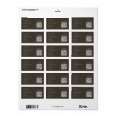 Logo Elegant Danke QR-Code Adressaufkleber (Vorne)