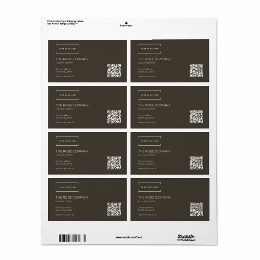 Logo elegant Moderner Minimalistischer QR-Code (Vorne)