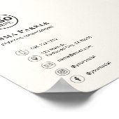 Logo Elegante Minimalistische digitale Visitenkart Poster (Ecke)