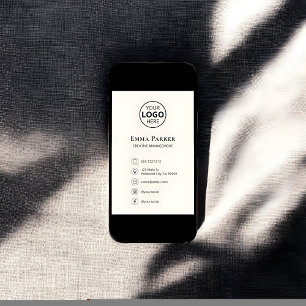 Logo Elegante Minimalistische digitale Visitenkart Poster