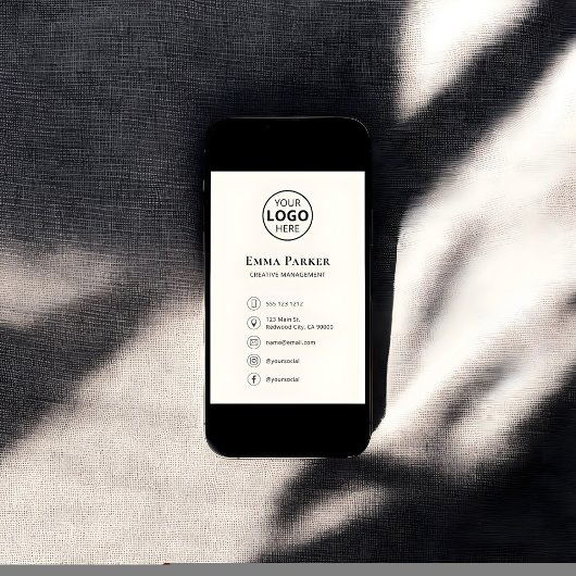 Logo Elegante Minimalistische digitale Visitenkart Poster