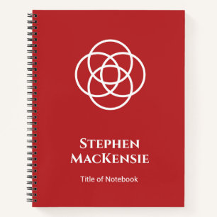 Logo "Elegante Red Circles" Notizblock