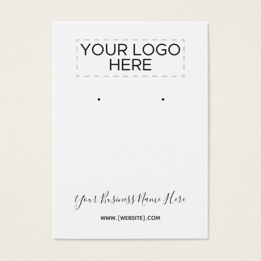 Logo Elegante Script-benutzerdefinierte Earring-Ka (Vorderseite)