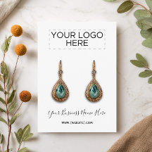 Logo Elegante Script-benutzerdefinierte Earring-Ka