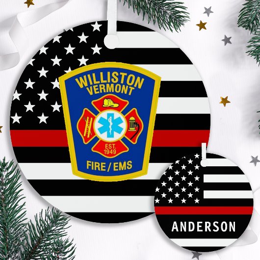 Logo-Emblem für Feuerwehrleute Ornament Aus Metall